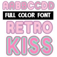Retro Kiss Color Font