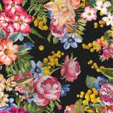 Vintage Dark Floral Wallpaper
