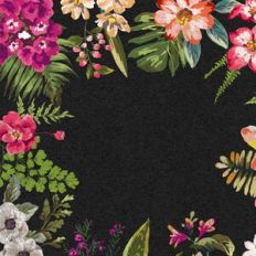 Retro Dark Floral Wallpaper