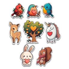 Love In The Forest For Valentine's Day Planner Stickers