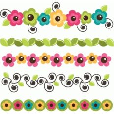 flower borders set of 5