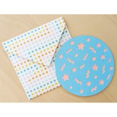 star confetti card and envelope