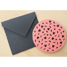 heart confetti card and envelope