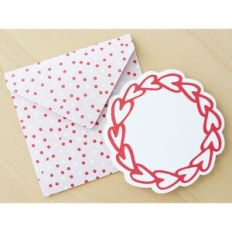 heart wreath card and envelope