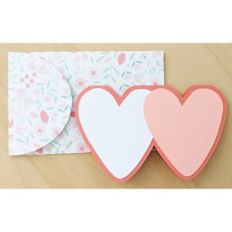 double heart card and envelope
