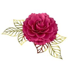 Flower 161 with foliage 25 for cake topper