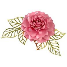 Flower 162 with foliage 25 For Cake Topper