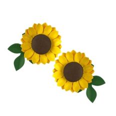 Sunflower with foliage