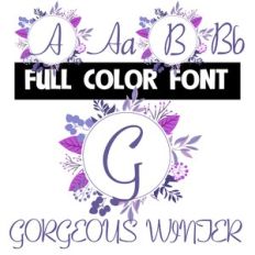 Gorgeous Winter Monogram Color Font