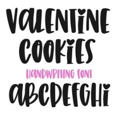 BFC Valentine Cookies Valentine's Day Heart Brush Font