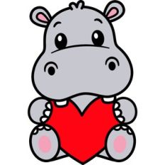 Hippo With Heart