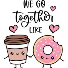 Coffee And Donut In Love