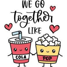 Cola And Pop Corn In Love