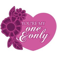 one and only floral heart