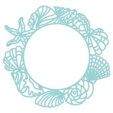 seashells wreath frame