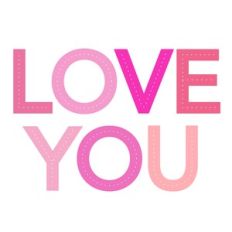 love you stitching letters