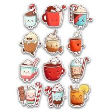 Winter Drinks Planner Stickers
