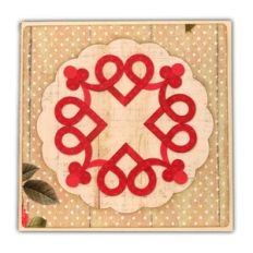 Card Hearts Intertwined Square