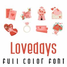 Lovedays Full Color Font