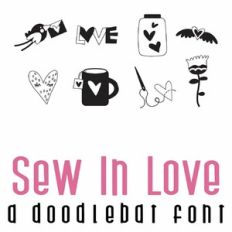 Sew In Love Doodlebat Font