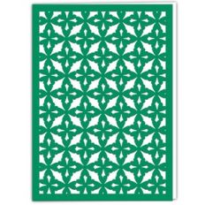 Four Leaf Clover Lucky Geometric Lace Card