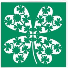 Four Leaf Clover Good Luck Card