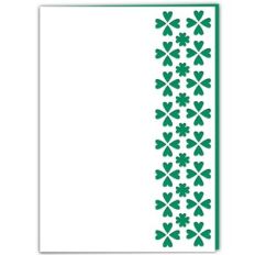Good Luck Four Leaf Clover Lace Edged Card