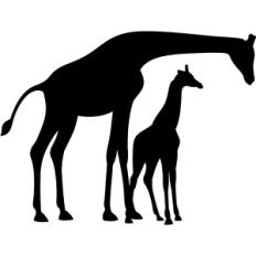 giraffes silhouette