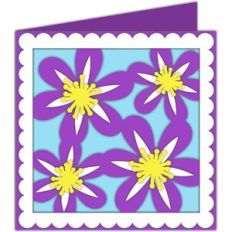 scallop flowers card