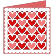 scallop hearts card