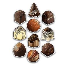 Luxury Truffle Chocolates Planner Stickers 01