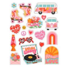 Retro Love Valentine's Day Stickers