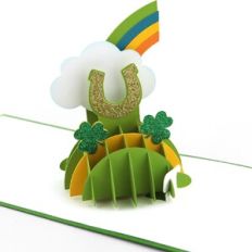 A2 Sliceform Pop Up Card St Patrick Horseshoe