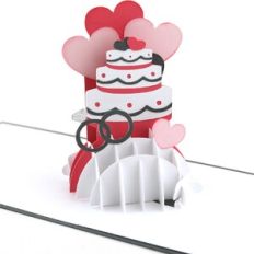 A2 Sliceform Pop Up Card Wedding Cake