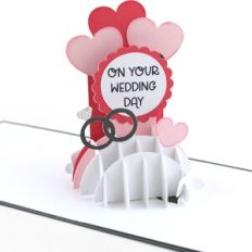 A2 Sliceform Pop Up Card Wedding Day