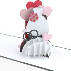 A2 Sliceform Pop Up Card Wedding Dress