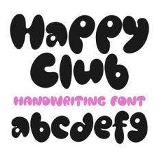 BFC Happy Club Retro Bubbly Font