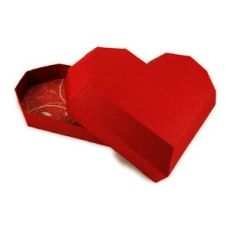 Heart 3D Box Facets Dome Lid