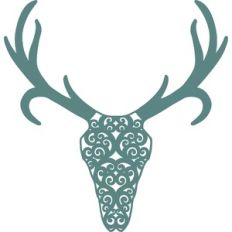 deer skull scroll