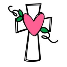 Cross With Heart and Vine