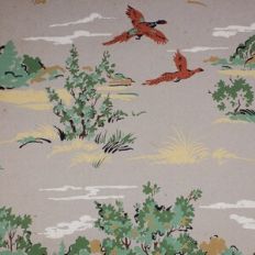hand painted wallpaper