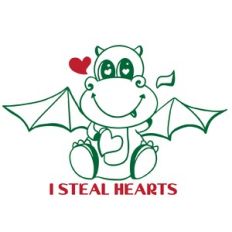 I steal hearts with cute baby Dinosaur