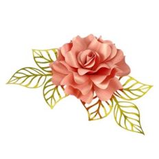 Flower 49 with foliage 25 for Cake Topper