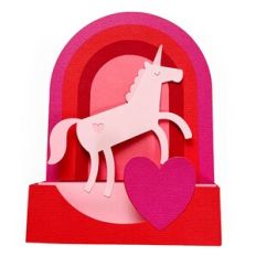 Unicorn Rainbow Heart Box Card