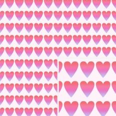 Gradient Hearts Pattern