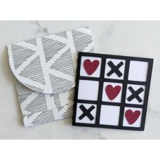 tic tac toe love card and envelope