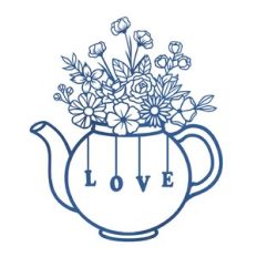 Teapot with flowers