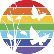 Butterfly Rainbow Decal