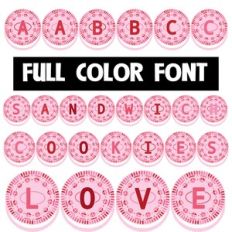 Sandwich Cookies Love Color Font