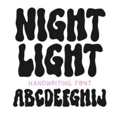 BFC Night Light Groovy Psychedelic Font